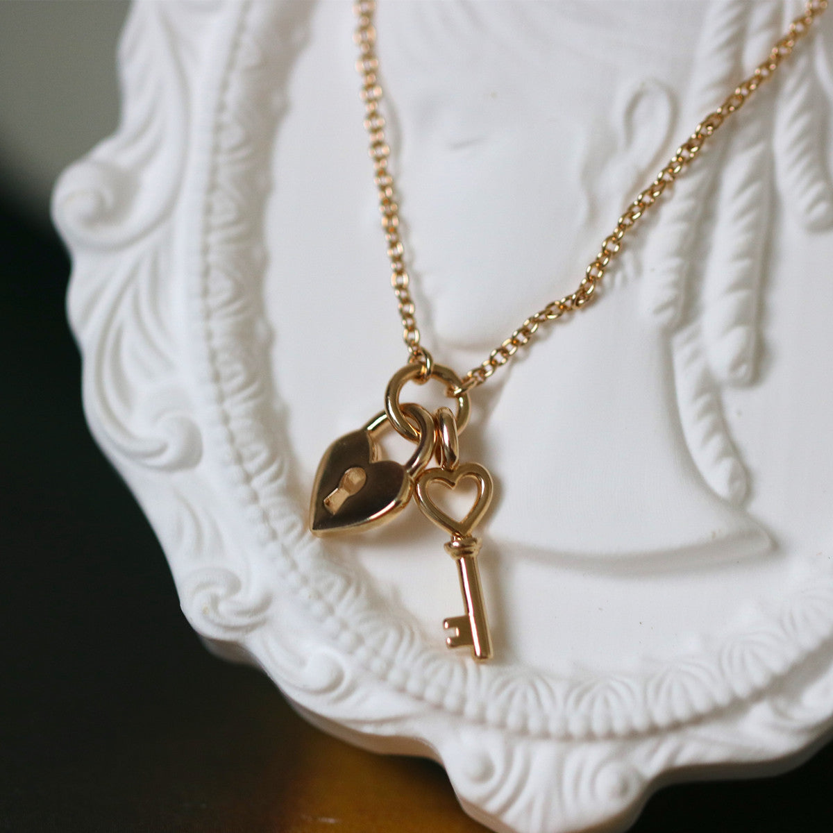 S925 key and Lock Necklace