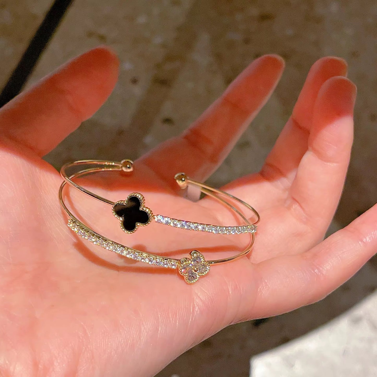 Double layer clover Bracelet