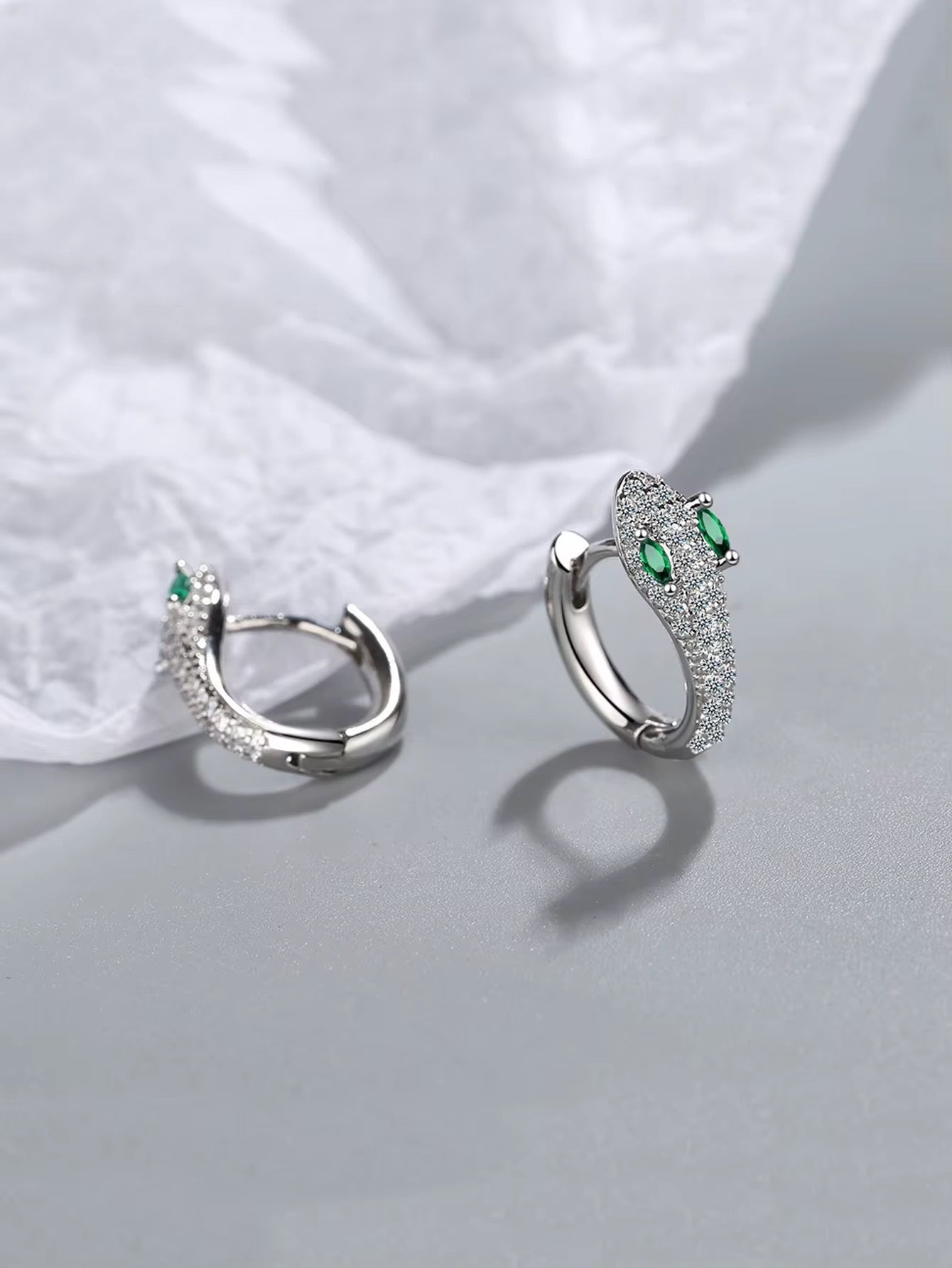 CZ Huggie Earrings