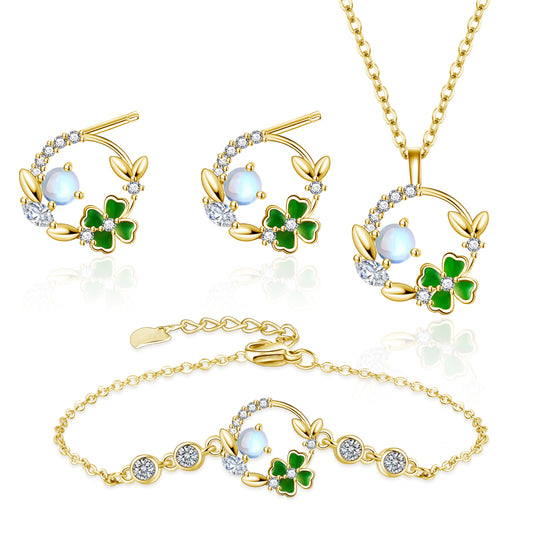 18k Emerald jewelry set