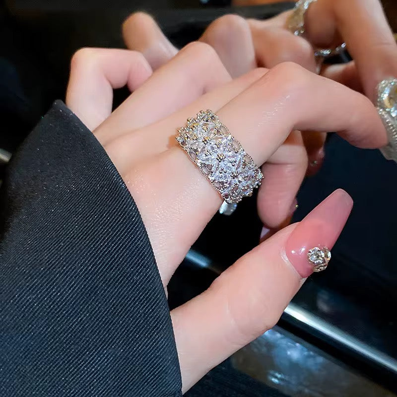Zircon flower Ring
