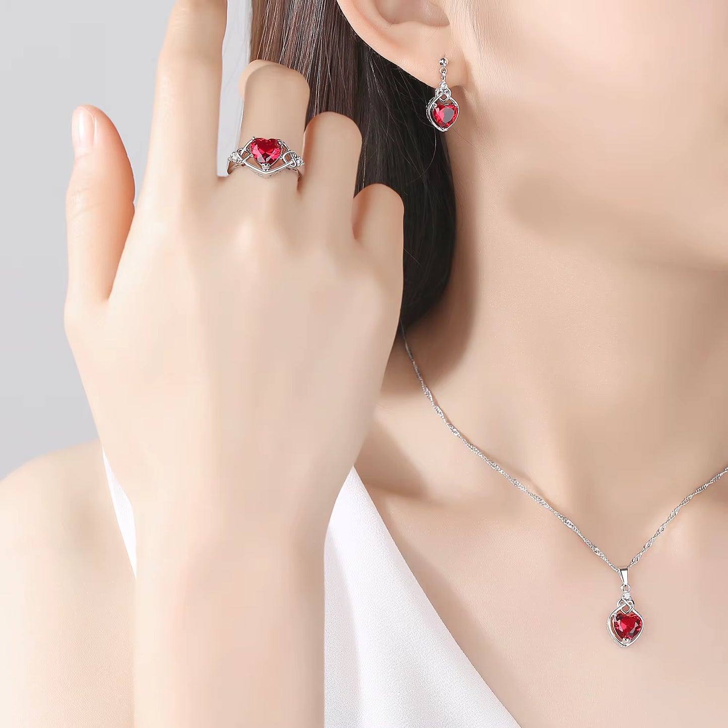Red Heart jewelry set