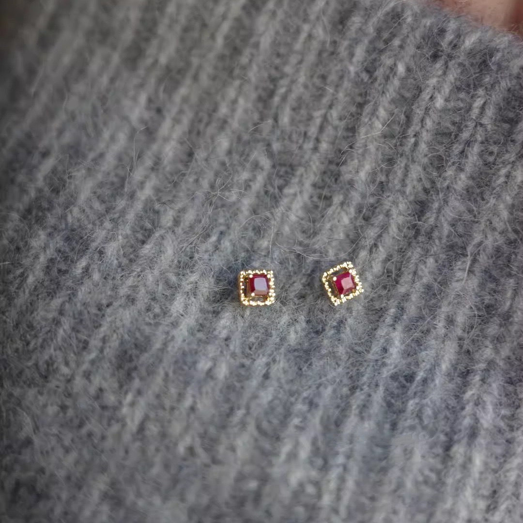 Ruby Earring studs