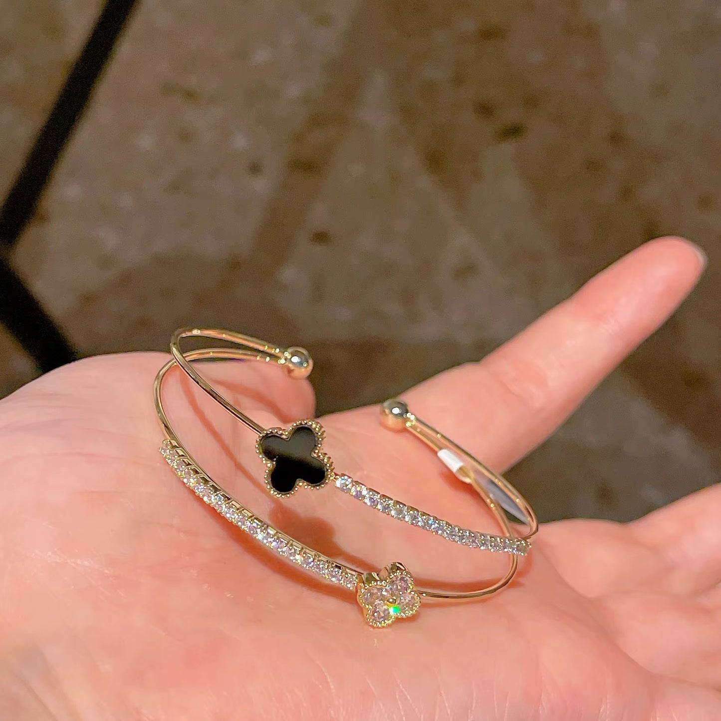 Double layer clover Bracelet