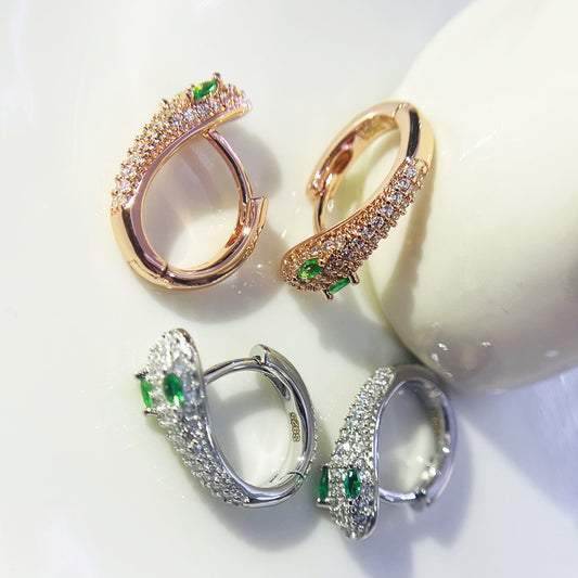 CZ Huggie Earrings